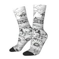 thumbnail image 1 of Haiem Country Farm Scene Pattern Crew Socks – Soft & Durable Moisture-wicking Socks, Stay-Up Fit for Business, Work, and Casual Wear Size 5-11, 1 of 6