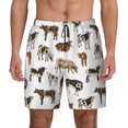 thumbnail image 1 of Haiem Cow Mens Swim Trunks with Compression Liner 2 in 1 Swimming Shorts Stretch Swimwear Quick Dry,Board Shorts-3X-Large, 1 of 9