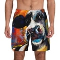 thumbnail image 1 of Haiem Cow Mens Swim Trunks with Compression Liner 2 in 1 Swimming Shorts Stretch Swimwear Quick Dry,Board Shorts-X-Large, 1 of 9