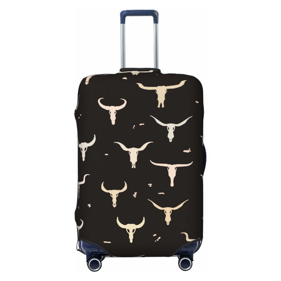 Haiem Cow Skulls Luggage Cover Printed Suitcase Covers for Luggage Elastic Washable Suitcase Protector Fits 18-32 Inch Luggage-Small
