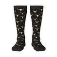 thumbnail image 1 of Haiem Cow Skulls Socks, Funny Novelty Crazy Design Cotton Socks Sports Socks Knee High Socks For Men, Women,1Pairs - Gift For Working Friends, 1 of 9