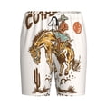 thumbnail image 1 of Haiem Cowboy Up Vintage Wild West Men's Pajama Short with Soft Woven Cotton Elastic Waistband Sleep Short-3X-Large, 1 of 1
