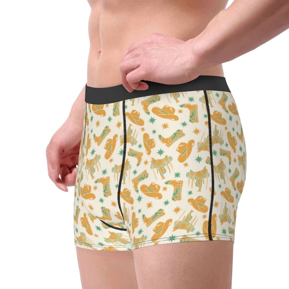 Haiem Cowgirl Boots 3 Men's Boxer Briefs, Every Day Comfort Stretch Cotton Moisture-Wicking Underwear-Small