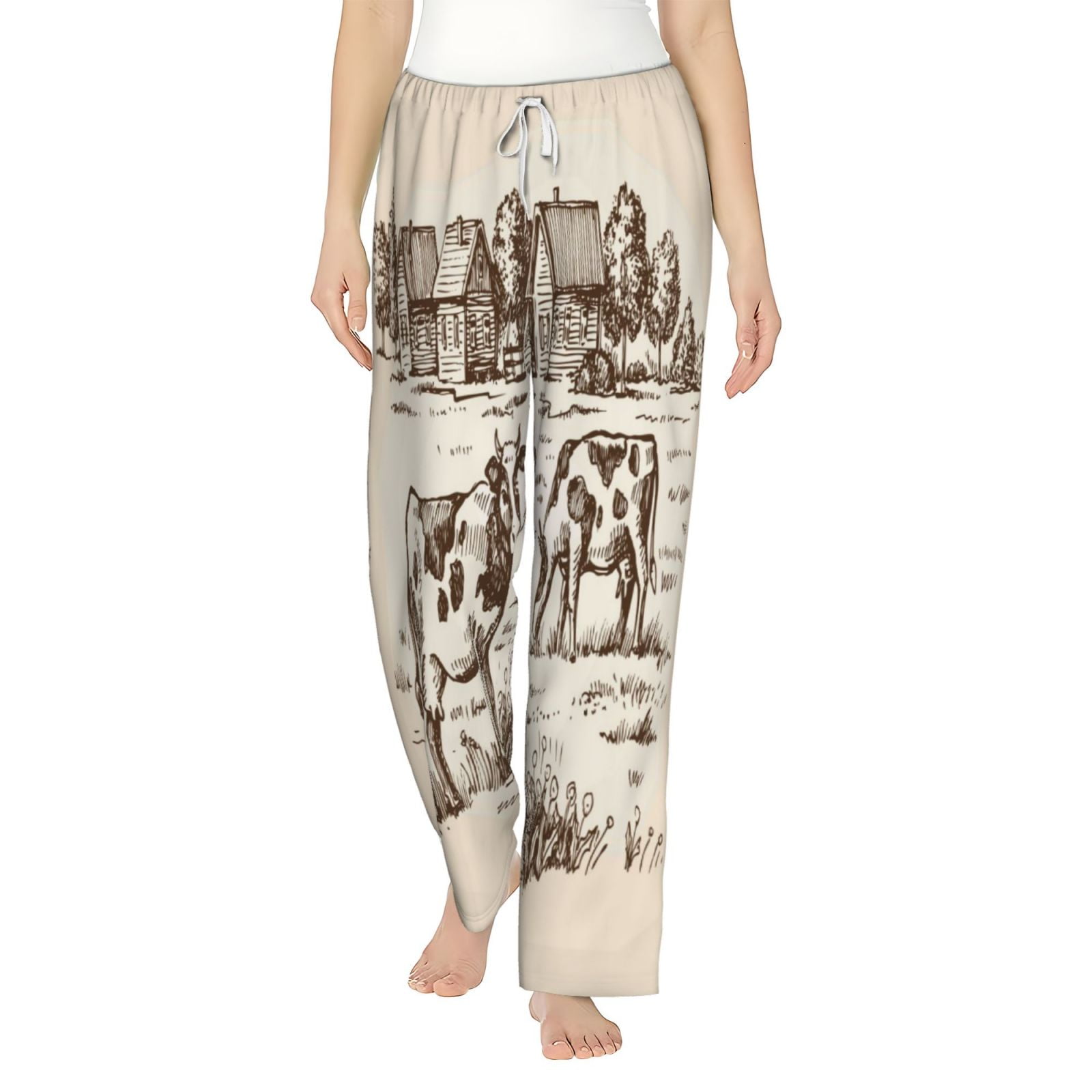 On The Farm Applique Long Pajama