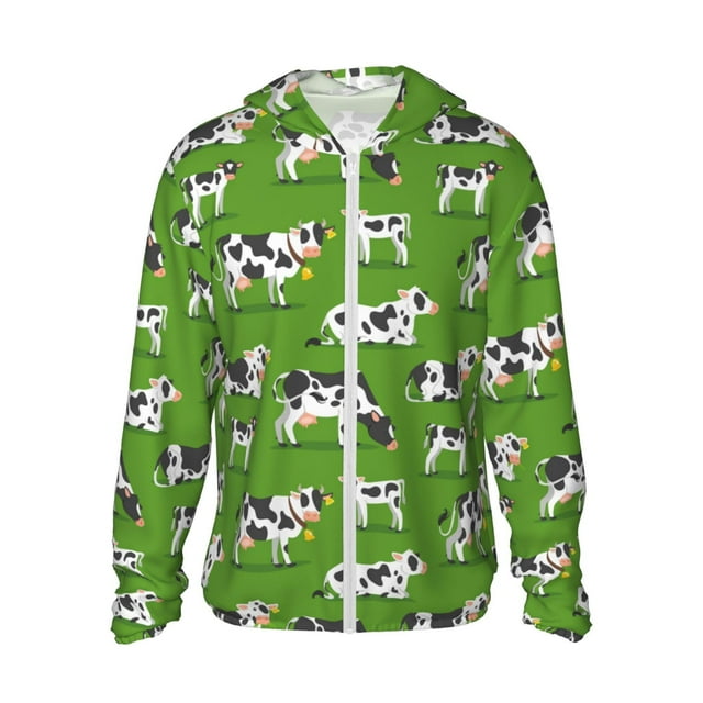 Haiem Cows With Calfs Green UPF 50+ Fishing Shirts for Men Long Sleeve ...