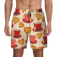 thumbnail image 1 of Haiem Cups of Tea Mens Swim Trunks with Compression Liner 2 in 1 Swimming Shorts Stretch Swimwear Quick Dry,Board Shorts-X-Large, 1 of 9