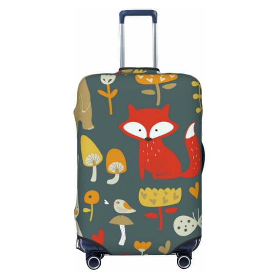 Haiem Cute Animal Forest Luggage Cover,Durable, Washable Suitcase Protector With Anti-Scratch Technology - Keep Your Luggage Looking New Large