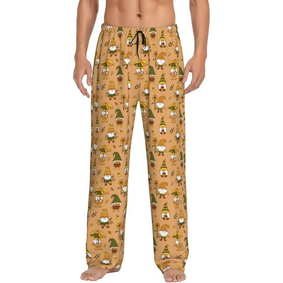 Haiem Cute Autumn With Gnomes Men's Pajama Pants Ultra Lightweight Pjs Bottoms Sleepwear Bottom Pants With Pocket Drawstring-XX-Large