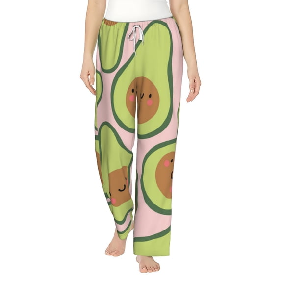 Haiem Cute Avocado Women's Pajama Pants Ultra Lightweight Pjs Bottoms Sleepwear Bottom Pants With Pocket Drawstring-Small