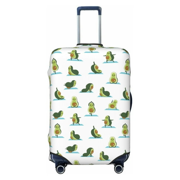 Haiem Cute Avocado Yoga Luggage Cover Printed Suitcase Covers for Luggage Elastic Washable Suitcase Protector Fits 18-32 Inch Luggage-Small