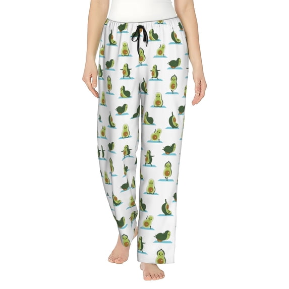 Haiem Cute Avocado Yoga Women's Pajama Pants Ultra Lightweight Pjs Bottoms Sleepwear Bottom Pants With Pocket Drawstring-Medium
