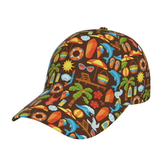 Haiem Cute Beach Dolphin Baseball Cap Dad Hat Cotton Soft Adjustable Fashion Hats for Men Women Unisex Style Headwear