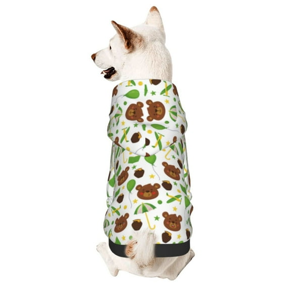 Haiem Cute Bear for Winter Dog Hoodie Sweatshirts with Pockets Warm Dog Clothes for Small Dogs Chihuahua-Small