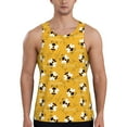 thumbnail image 1 of Haiem Cute Bee Butterfly Yelllow Men Workout Tank Top Gym Bodybuilding Sleeveless Muscle T Shirts Athletic Tank Breathable Workout Shirt-X-Large, 1 of 9