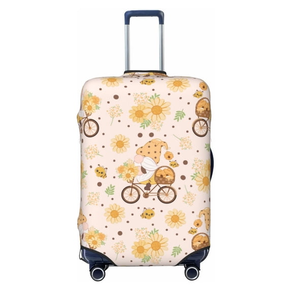 Haiem Cute Bee Gnome Luggage Cover,Durable, Washable Suitcase Protector With Anti-Scratch Technology - Keep Your Luggage Looking New Large