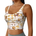 thumbnail image 1 of Haiem Cute Bee Gnome2 Pattern Womens Sports Bra - U Neck Padded Low Impact Yoga Bra Workout Crop Top Gym Moisture-Wicking Workout Vest -Medium, 1 of 9