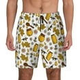 thumbnail image 1 of Haiem Cute Bee Mens Swim Trunks with Compression Liner 2 in 1 Swimming Shorts Stretch Swimwear Quick Dry,Board Shorts-Medium, 1 of 9
