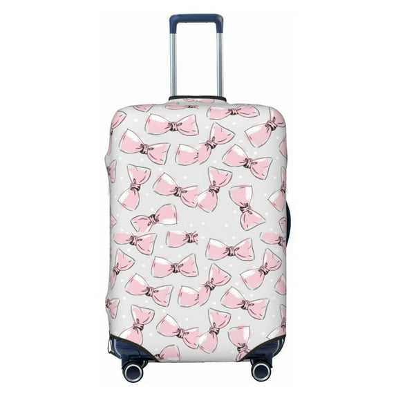 Haiem Cute Bow Tie Luggage Cover Printed Suitcase Covers for Luggage Elastic Washable Suitcase Protector Fits 18-32 Inch Luggage-Small