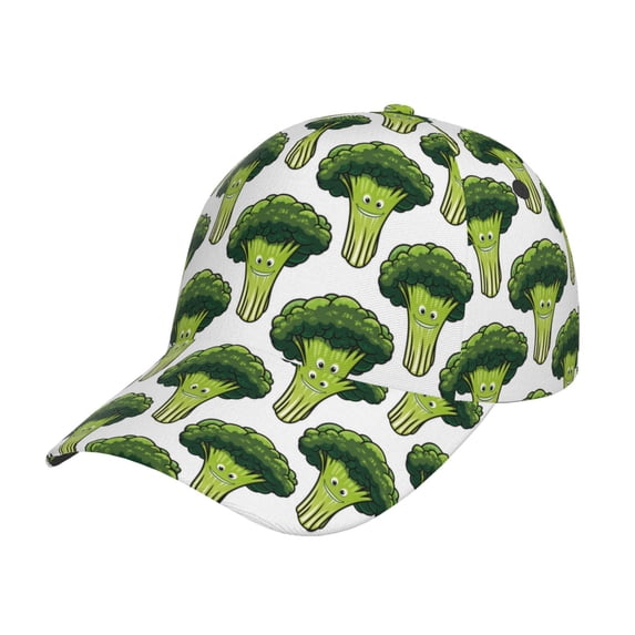 Haiem Cute Broccoli Baseball Cap Dad Hat Cotton Soft Adjustable Fashion Hats for Men Women Unisex Style Headwear