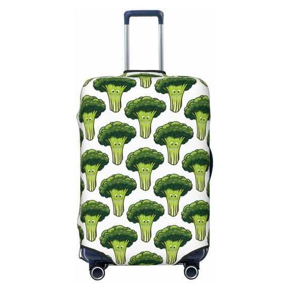 Haiem Cute Broccoli Luggage Cover Printed Suitcase Covers for Luggage Elastic Washable Suitcase Protector Fits 18-32 Inch Luggage-Small