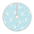Haiem Cute Bunny Pattern Christmas Tree Skirt Merry Christmas Party