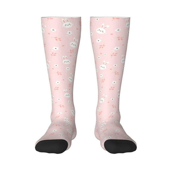 Haiem Cute Bunny Socks, Funny Novelty Crazy Design Cotton Socks Sports Socks Knee High Socks For Men, Women,1Pairs - Gift For Working Friends