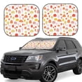 thumbnail image 1 of Haiem Cute Cartoon Mushrooms Windshield Sun Shade: Universal Foldable 2-Piece Car Front Window Sunshade - Blocks Uv Rays, And Reduces Heat,Essential Car Accessory Medium, 1 of 7