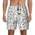 thumbnail image 1 of Haiem Cute Cat Mens Swim Trunks with Compression Liner 2 in 1 Swimming Shorts Stretch Swimwear Quick Dry,Board Shorts-3X-Large, 1 of 9