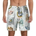 thumbnail image 1 of Haiem Cute Colorful Animal Mens Swim Trunks with Compression Liner 2 in 1 Swimming Shorts Stretch Swimwear Quick Dry,Board Shorts-Large, 1 of 9