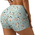 thumbnail image 1 of Haiem Cute Cows No Front Seam Biker Shorts for Women Yoga Workout Gym Bike Shorts with Tummy Control Moisture-Wicking-XX-Large, 1 of 9