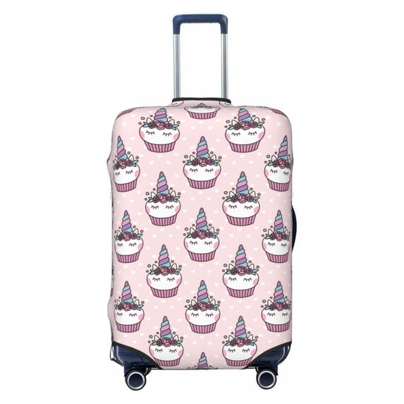 Haiem Cute Cupcake Luggage Cover Printed Suitcase Covers for Luggage Elastic Washable Suitcase Protector Fits 18-32 Inch Luggage-Large