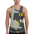 thumbnail image 1 of Haiem Cute Dinosaur Men Workout Tank Top Gym Bodybuilding Sleeveless Muscle T Shirts Athletic Tank Breathable Workout Shirt-4X-Large, 1 of 9