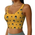 thumbnail image 1 of Haiem Cute Dog Pattern Womens Sports Bra - U Neck Padded Low Impact Yoga Bra Workout Crop Top Gym Moisture-Wicking Workout Vest -Small, 1 of 9