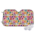 thumbnail image 1 of Haiem Cute Doodles Car Windshield Sun Shade - Blocks UV Rays Sun Visor Protector, Sunshade to Keep Your Vehicle Cool, Universal Fit SUV Van Sedan-Medium, 1 of 7