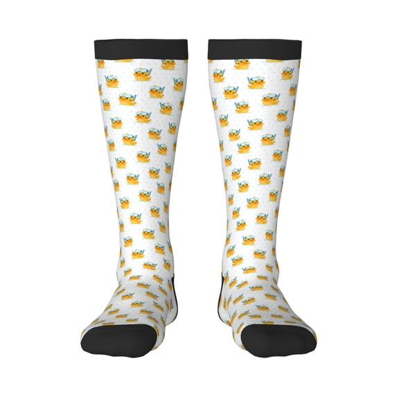 Haiem Cute Duck Diver Socks, Funny Novelty Crazy Design Cotton Socks Sports Socks Knee High Socks For Men, Women,1Pairs - Gift For Working Friends