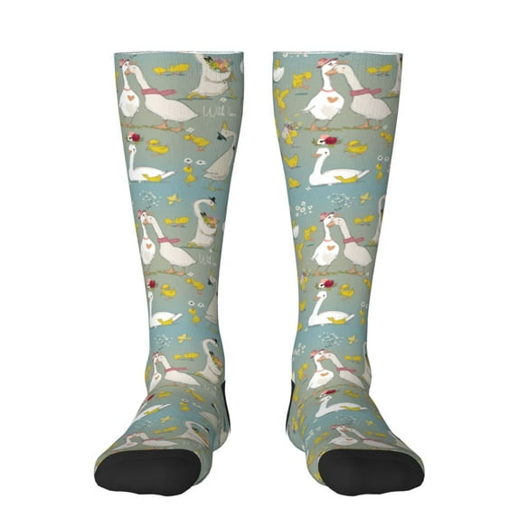 Haiem Cute Farm Birds Socks, Funny Novelty Crazy Design Cotton Socks Sports Socks Knee High Socks For Men, Women,1Pairs - Gift For Working Friends
