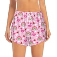 thumbnail image 1 of Haiem Cute Flamingo Women's 2 in 1 Running Shorts - Lightweight Athletic Workout Gym Yoga Breathable Sports Shorts Liner with Phone Pockets-Large, 1 of 9