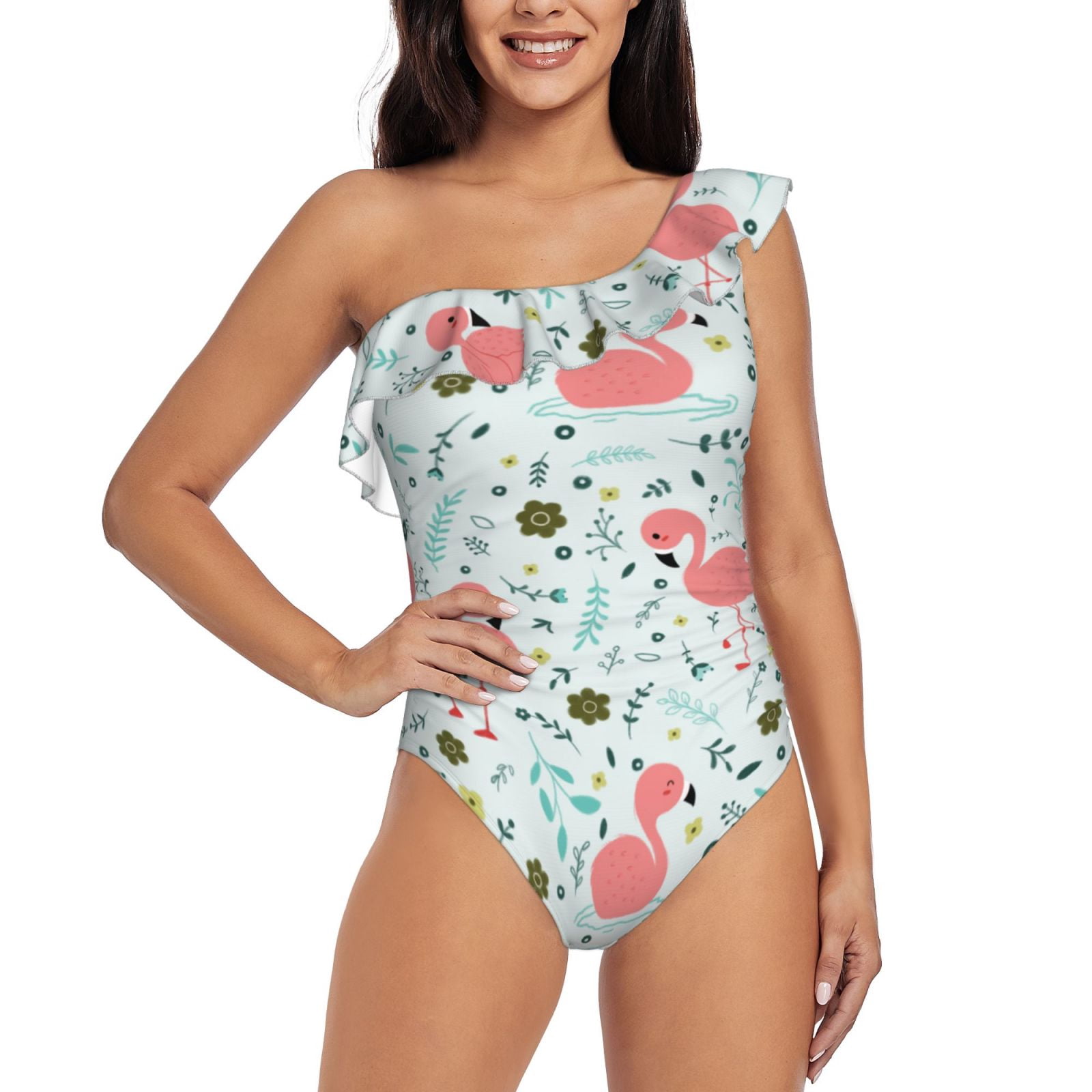 Mimi Flamingo Shape Solver Sport One Piece Swimsuit - Zip Front, Anti-Bounce Bra, Powernet Control For Women