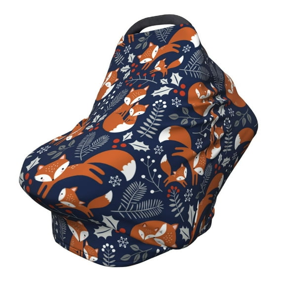 Haiem Cute Foxes Baby Nursing Cover & Nursing Poncho - Multi Use Cover for Baby Car Seat Canopy, Stroller Cover, 360°Full Privacy Breastfeeding Coverage