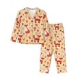 thumbnail image 1 of Haiem Cute Foxes Pattern Women’s Long-sleeve Sleepwear,Sleepwear Set,2-piece Loungewear Set,Soft PJs Comfy Nightwear with Pockets-XX-Large, 1 of 7