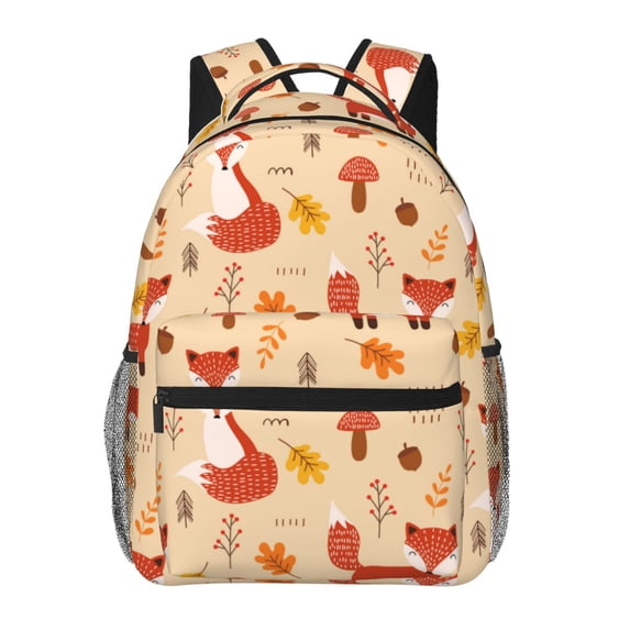 Haiem Cute Foxes Printed School Backpack,Casual Travel Lightweight Backpack,Durable Comfortable Multifunctional Backpack,Laptop Backpack