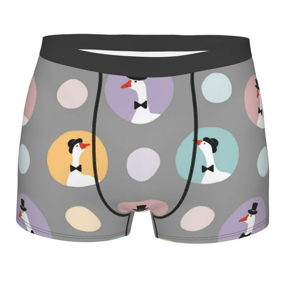 Haiem Cute Geese Men's Boxer Briefs, Every Day Comfort Stretch Cotton Moisture-Wicking Underwear-X-Large