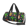 thumbnail image 1 of Haiem Cute Hedgehogs Cactus Blue Pattern Gym Bag for Women Men, Waterproof Travel Duffel Bags, Personal Item Travel Bag Weekender Bag with Shoes Compartment & Wet Pocket, 1 of 8