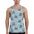 thumbnail image 1 of Haiem Cute Hippopotamus Men Workout Tank Top Gym Bodybuilding Sleeveless Muscle T Shirts Athletic Tank Breathable Workout Shirt-4X-Large, 1 of 8