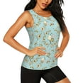thumbnail image 1 of Haiem Cute Honeybees Workout Tank Tops for Women, Athletic Sports Slim-Fit Tank Tops, Compression Sleeveless Dry Fit Shirts,Athletic Shirt-Small, 1 of 9