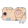 thumbnail image 1 of Haiem Cute Ink Drawn Elephants Car Windshield Sun Shade - Blocks UV Rays Sun Visor Protector, Sunshade to Keep Your Vehicle Cool, Universal Fit SUV Van Sedan-Small, 1 of 7