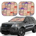 thumbnail image 1 of Haiem Cute Lamas Car Windshield Sun Shade (2 Pieces) Foldable Windshield Sun Shade Car Accessories for Truck SUV Pickup-Medium, 1 of 7
