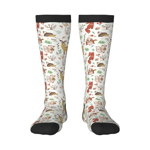 Haiem Cute Little Animals Socks, Funny Novelty Crazy Design Cotton Socks Sports Socks Knee High Socks For Men, Women,1Pairs - Gift For Working Friends
