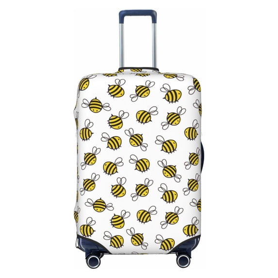 Haiem Cute Little Bee Luggage Cover Printed Suitcase Covers for Luggage Elastic Washable Suitcase Protector Fits 18-32 Inch Luggage-Small