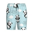 thumbnail image 1 of Haiem Cute Panda Bear Men's Pajama Short with Soft Woven Cotton Elastic Waistband Sleep Short-Small, 1 of 9